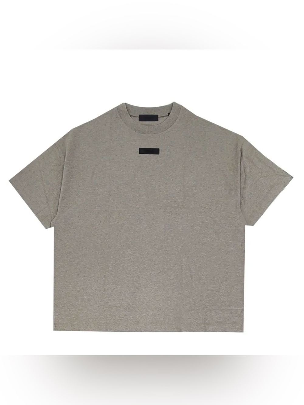 Fear of God ESSENTIALS Cotton Light Brown and Black Logo Short Sleeve Shirt
